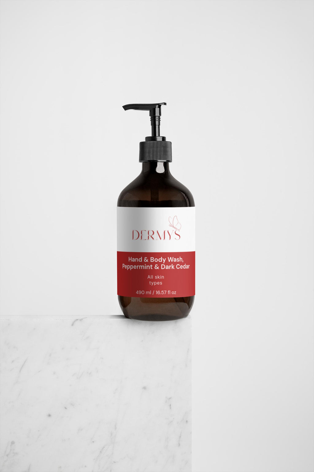 Hand & Body Wash, Peppermint & Dark Cedar